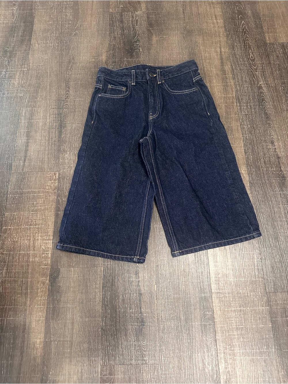 ZARA Colutte Bermuda Dark Denim Wash  Shorts Size 2